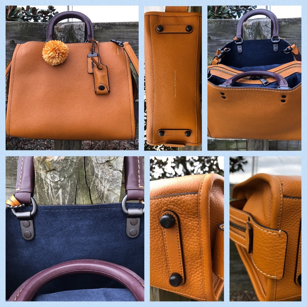 Coach Rogue 1941 Leather Butterscotch Mustard Bag - Picture 5 of 6